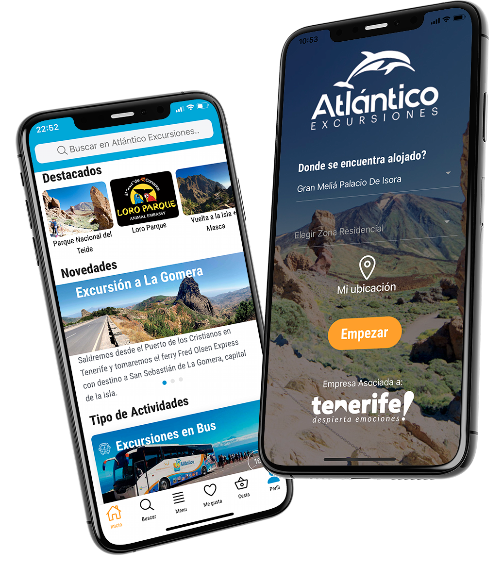 Vista previa de la app Atlántico Excursiones